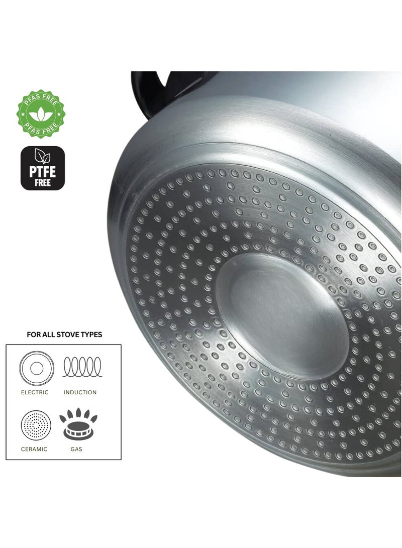 Dorsch 8Liters Danish Design GoPress 18/10 Stainless Steel Pressure Cooker - Induction Compatible, PTFE Free, Dishwasher Safe, Self-Locking Handle, Auto-Pressure Release, Versatile Steamer Basket, Quick Heating, Low & High Pressure Cooking (8 Ltr) Silver - Image 3