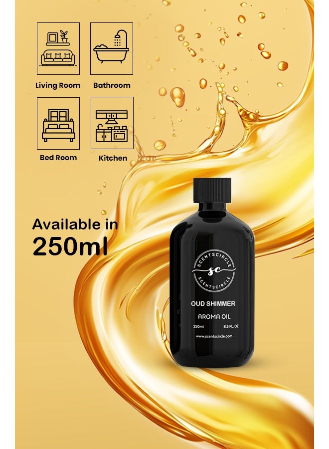 Scentscircle Oud Shimmer Aroma Diffuser Oil 250ml | Premium Oud & Saffron Fragrance - Image 3