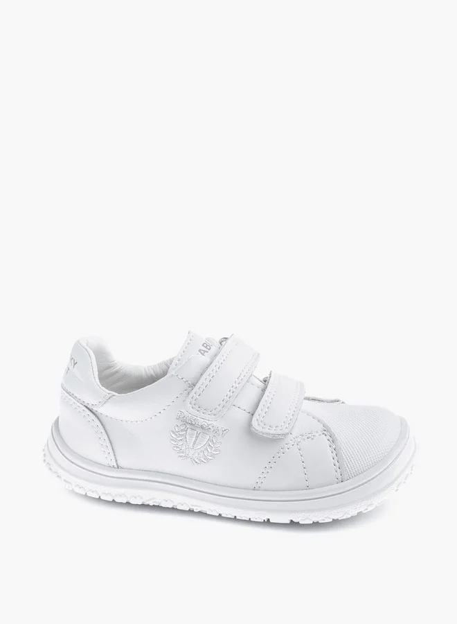 بابلوسكي Boys' Logo Print School Shoes with Hook and Loop Closure - 200000