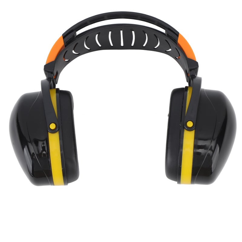 Noise Reduction Earmuffs Foldable Lightweight Hearing Protection Safety Over Head Ear Muff for Garden Shooting Mowing Black Yellow - Image 4