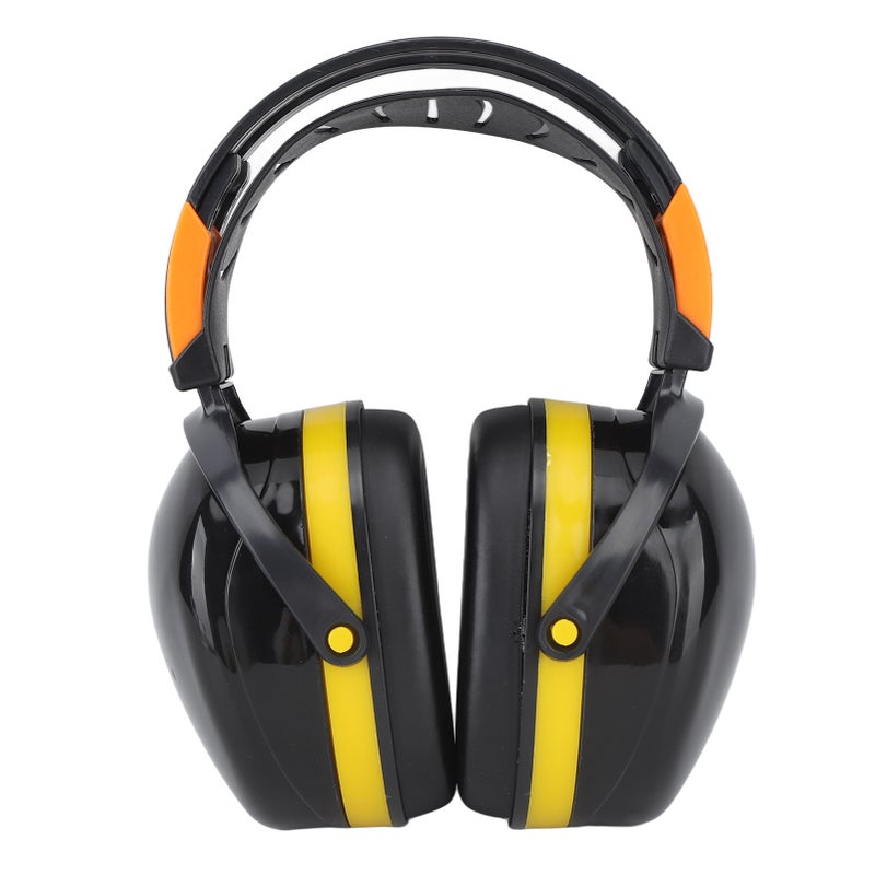 Noise Reduction Earmuffs Foldable Lightweight Hearing Protection Safety Over Head Ear Muff for Garden Shooting Mowing Black Yellow - Image 1