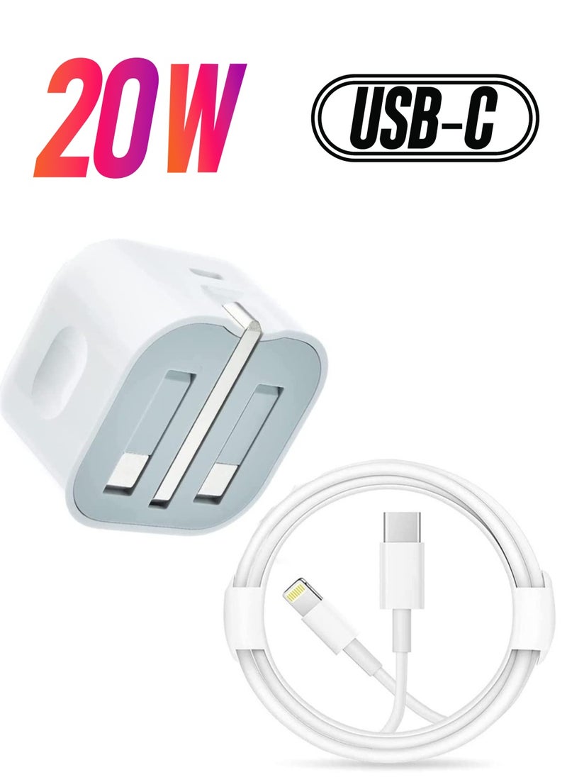ELTRAZONE - IPhone 20W USB-C Power Adapter With Cable for iPhone 12 / iPhone 12 Pro max /12mini (iPhone 20W USB-C Power Adapter) - Image 1