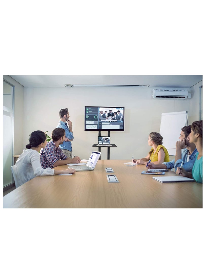 ELTRAZONE Rolling TV Cart for 32' to 65' LCD LED Plasma Flat Panel Screen | Mobile Stand with Wheels - Image 4