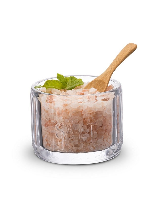 Kook KooK Glass Salt Cellar, with Lid, Embossed Pressed Glass, Clear Storage Container, for Coffee, Sugar, Spices and Candies, Dishwasher Safe, 10 oz (Clear)  - Image 5