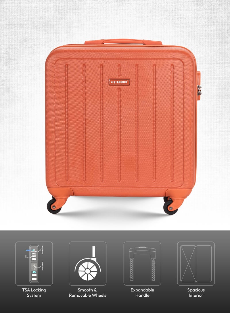 Stargold Single Hardside Spinner 4 Wheels Cabin Trolley Luggage With Number Lock 16 Inches - Image 5