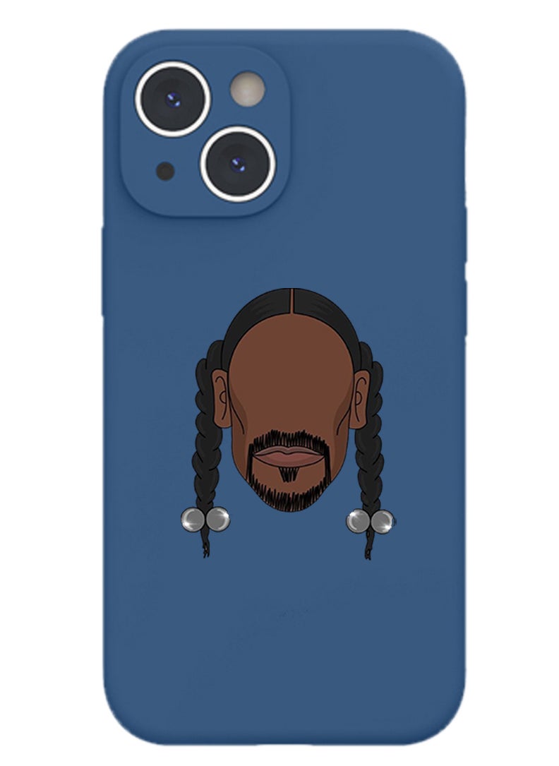 Theodor - Protective Slim Fit Case Liquid Silicone Cover with Full Body Protection Anti-Scratch Shockproof Case For iPhone 13 Blue  - Social Distancing expert black copy - Image 1