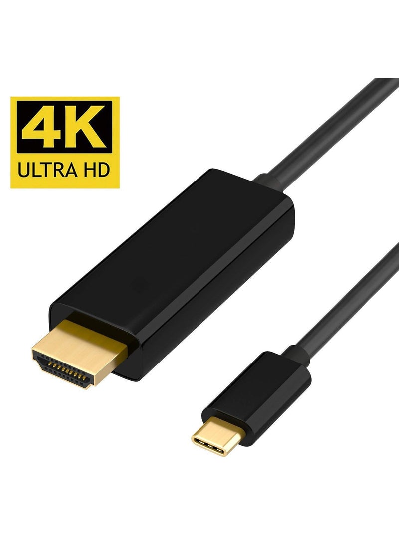 USB C to HDMI Cable 4K@60Hz Type C to HDMI 2.0, Thunderbolt 3 for MacBook Pro, MacBook Air/iPad Pro, Surface Book 2, Galaxy S20, and other Type-C Devices, 2m  - Image 2
