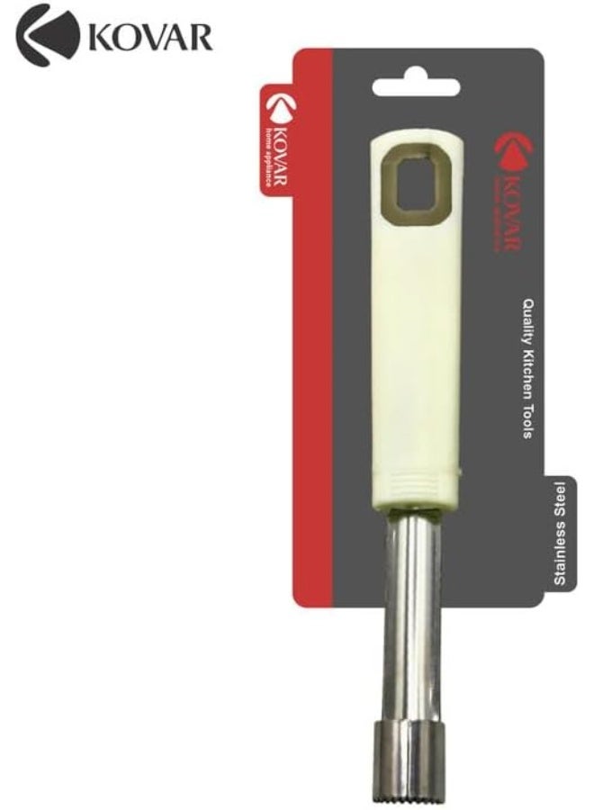 kovar كورر التفاح كوفار غراند شيف - مقبض ناعم من الفولاذ المقاوم للصدأ - كورر فواكه متعدد الوظائف ومزيل النواة - للمطبخ المنزلي، الكمثرى، الكرز، الجوجوبا، والتاريخ الأحمر - Image 2