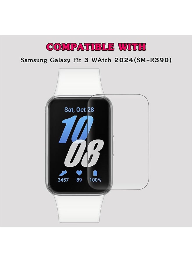 Peachjoy 4 Pack Screen Protector Compatible for Samsung Galaxy Fit 3 Watch Case, Galaxy Fit 3 Flexible Full Coverage Clear TPU Film (Clear) - Image 2