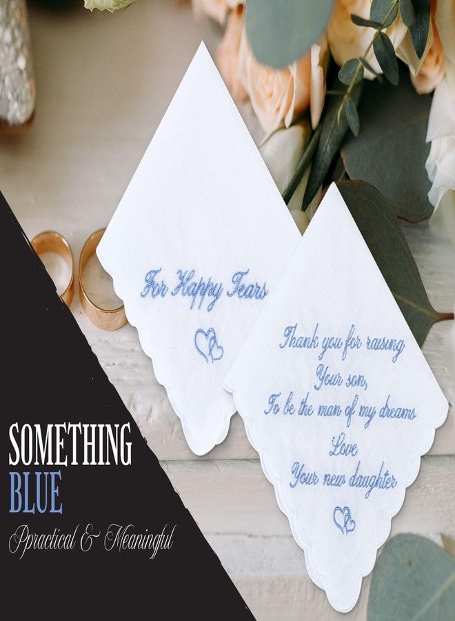 InnoBeta Mother of the groom gifts, Father of the groom Gifts, Happy Tears Handkerchief Wedding Gifts Something Blue Gift for Parent of The Groom - Image 5
