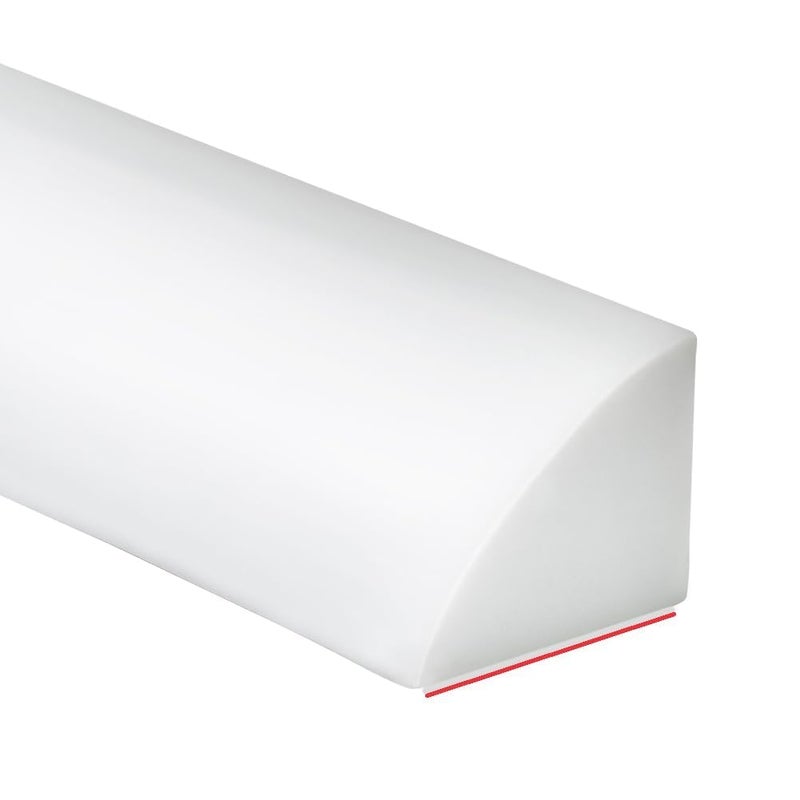 Duzzy 98 Inch Flexible Quarter Round Molding Silicone Rubber Peel and Stick Shower Water Barrier Suitable for the Shower Corner or Kitchen Countertop Sink and Cooktop