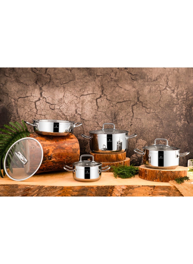 Sofram Turkish High Quality Stainless Steel Cookware Set 8 pieces - Image 1