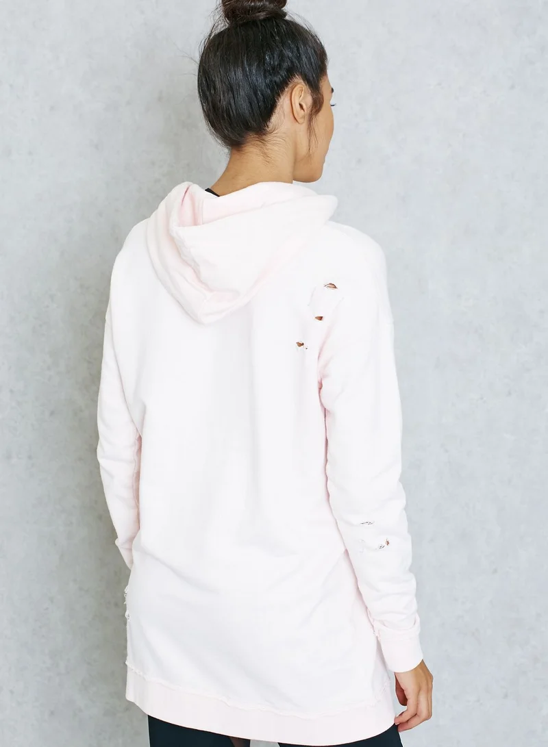 Hoxton Haus Oversized Distressed Hoodie