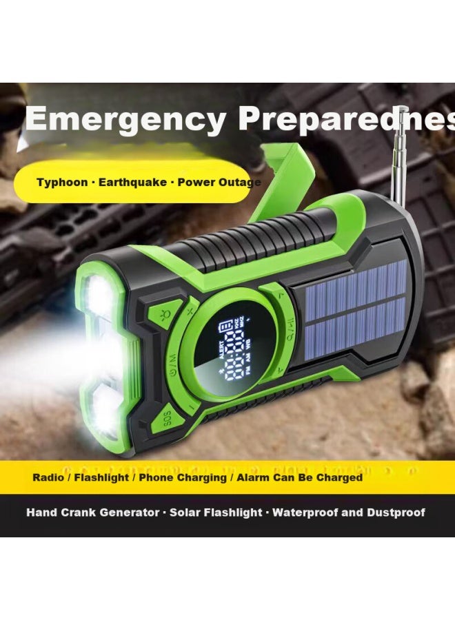 Shenyu Hand Crank Generator Radio Flashlight Disaster Earthquake Solar Multifunctional Emergency Equipment Full Band Lighting
