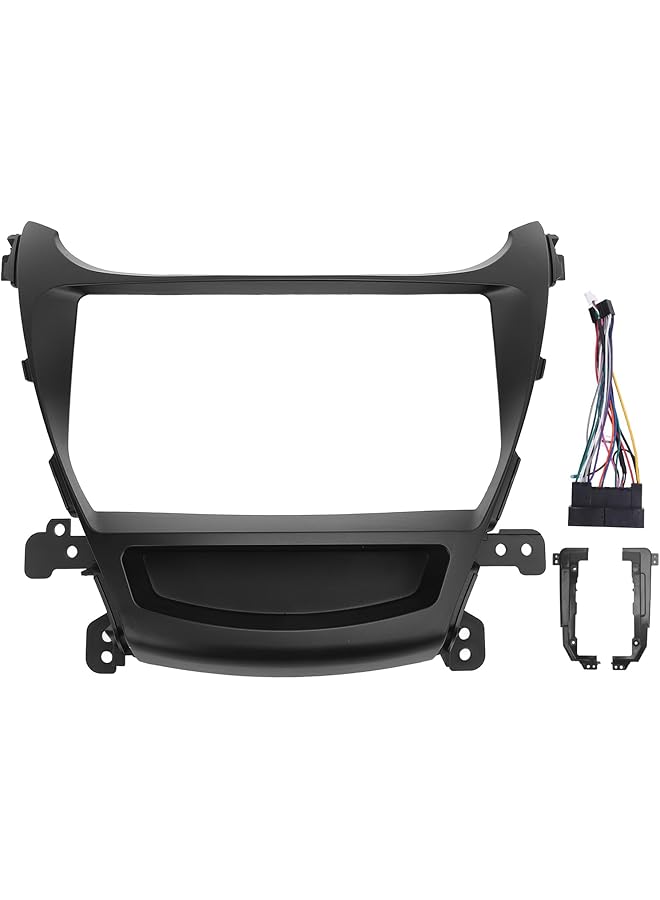 Jiawu 9 Inch Car Radio Stereo Fascia Frame Panel Trim Bezel, Car Radio Stereo Fascia Panel Trim For Elantra 2015 2016, Dash Mounting Frame (With Wire Harness) - Image 4