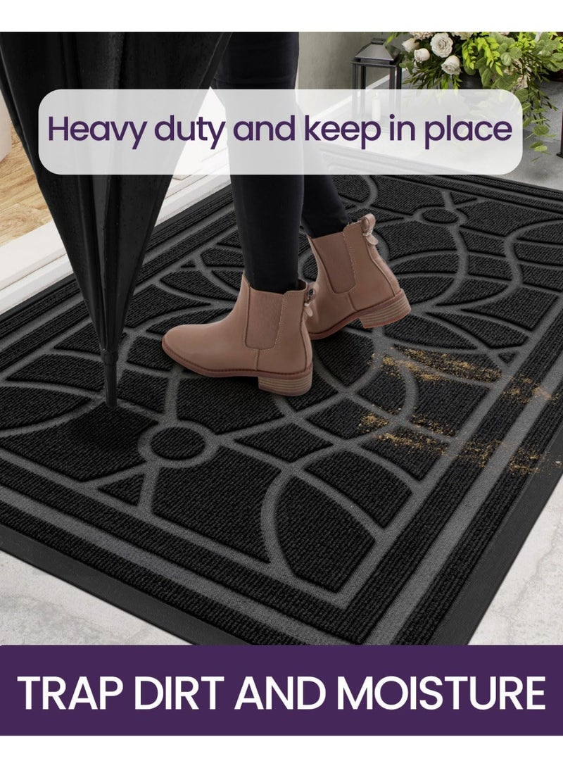 NANAO Front Door Mat, Welcome Mat Heavy Duty Durable Low Profile Outside Doormat for Entryway, Patio, Garage, High Traffic Areas, 17"X29", Grey - Image 5