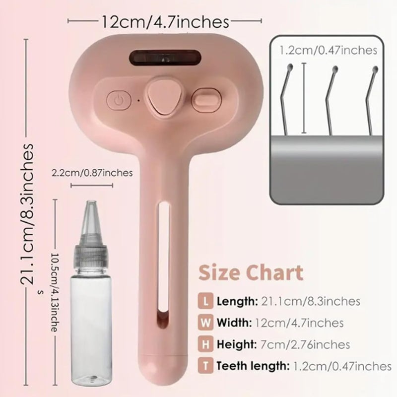 Ergonomic Steamer - Cat Brush for Loose | Integrated Spray Architecture with Soft Silicone Bristle Array & High Volume Fluid Reservoir for Liquid Grooming, Kittens, Salon and Outdoor - Image 2