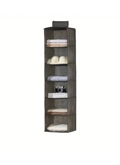 KITCHENOO 6-Tier Foldable Closet Organizer, Durable Collapsible Storage Organizer for Handbags, Shoes, Toys, Clothes, Home Supplies, Modern Organizer (138*25*28) 