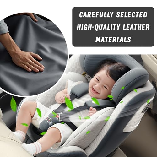 QQWD Car Armrest Cushion, 5 in 1 Center Console Cover with 2 Cup Holders, Phone Holder, Tissue Holder, Storage Bag, Multifunctional Leather Heightened Car Armrest Cushion for Most Cars（Black - Image 5