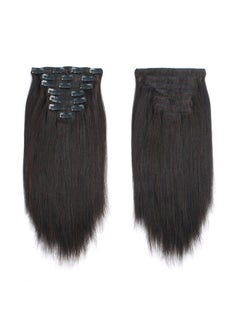 ABH AMAZINGBEAUTY HAIR ABH AmazingBeauty Hair Real Remy Thick Yaki Straight Clip Ins Black Hair Extensions for African American Relaxed Hair 7 Pieces 120 Gram Per Set, 14 Inch  - Image 2