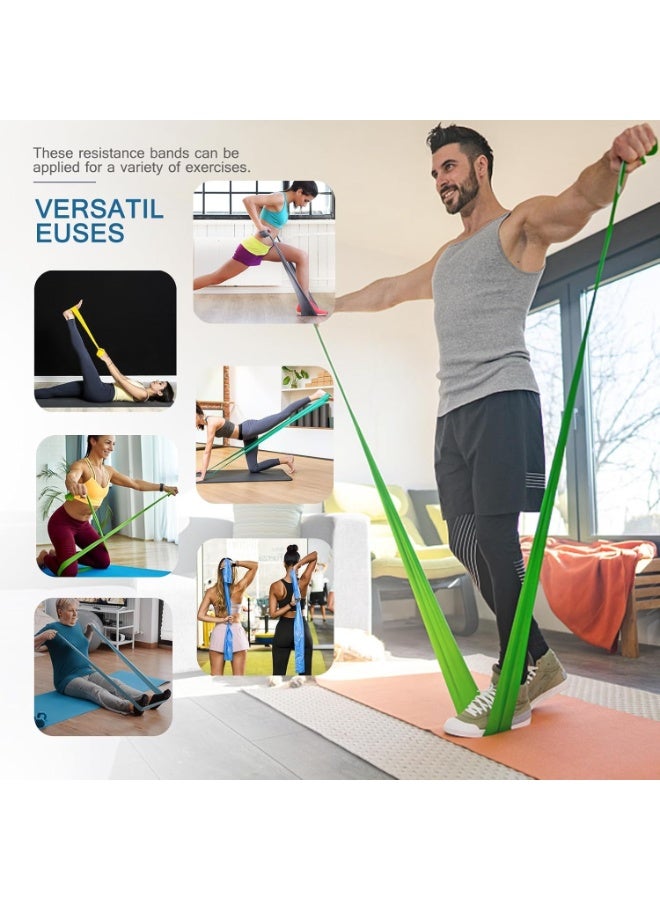 XiuWoo 5PCS Resistance Bands Set, Exercise Bands for Yoga, Pilates, Rehab, and Strength Training, Portable Fitness Bands for Home Gym - Image 3