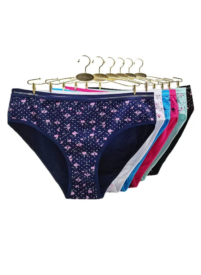 Zeemey Zeemey 6 Pack Womens Underwear Cotton Sort Bikini Breathable Panties Low Rise Hipster Ladies Charming Cheeky Lingerie - Image 1