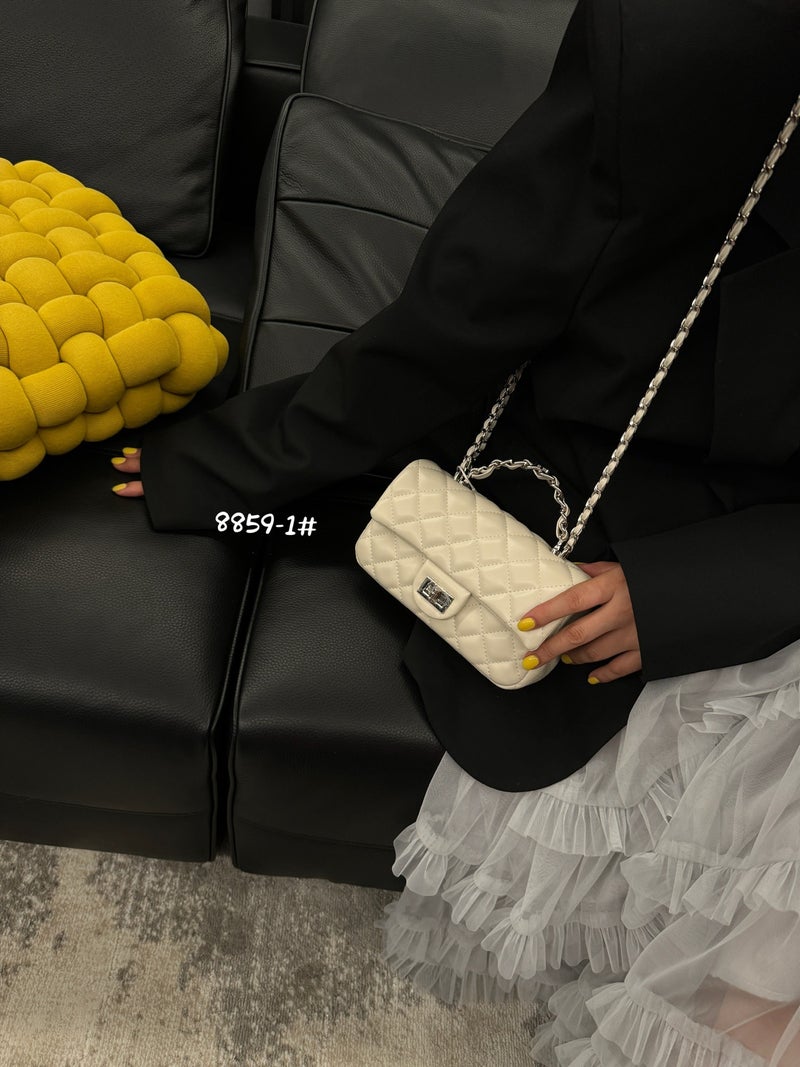 Chanel Style Diamond Plaid Latch Small Square Bag Women'S 2025 Exquisite Fashionable Chain Shoulder Crossbody Bag - Image 4