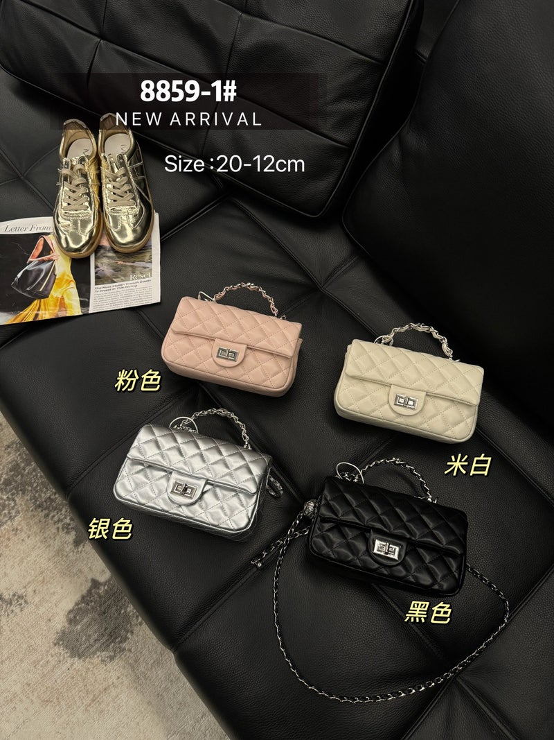 Chanel Style Diamond Plaid Latch Small Square Bag Women'S 2025 Exquisite Fashionable Chain Shoulder Crossbody Bag - Image 2