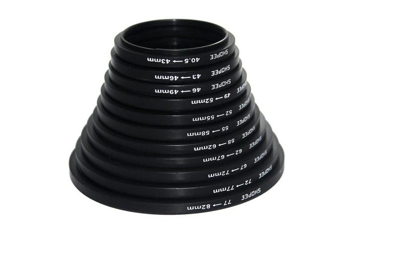 SHOPEE حلقة عدسة شوبى 40.5 مم - 82 مم، تشمل 11 حلقة متدرجة 40.5 مم - 43 مم، 43 مم - 46 مم، 46 مم - 49 مم، 49 مم - 52 مم، 52 مم - 55 مم، 55 مم - 58 مم، 58 مم - 62 مم، 62 مم - 67 مم، 67 مم - 72 مم، 72 مم - 77 مم، 77 مم - 82 مم - Image 2