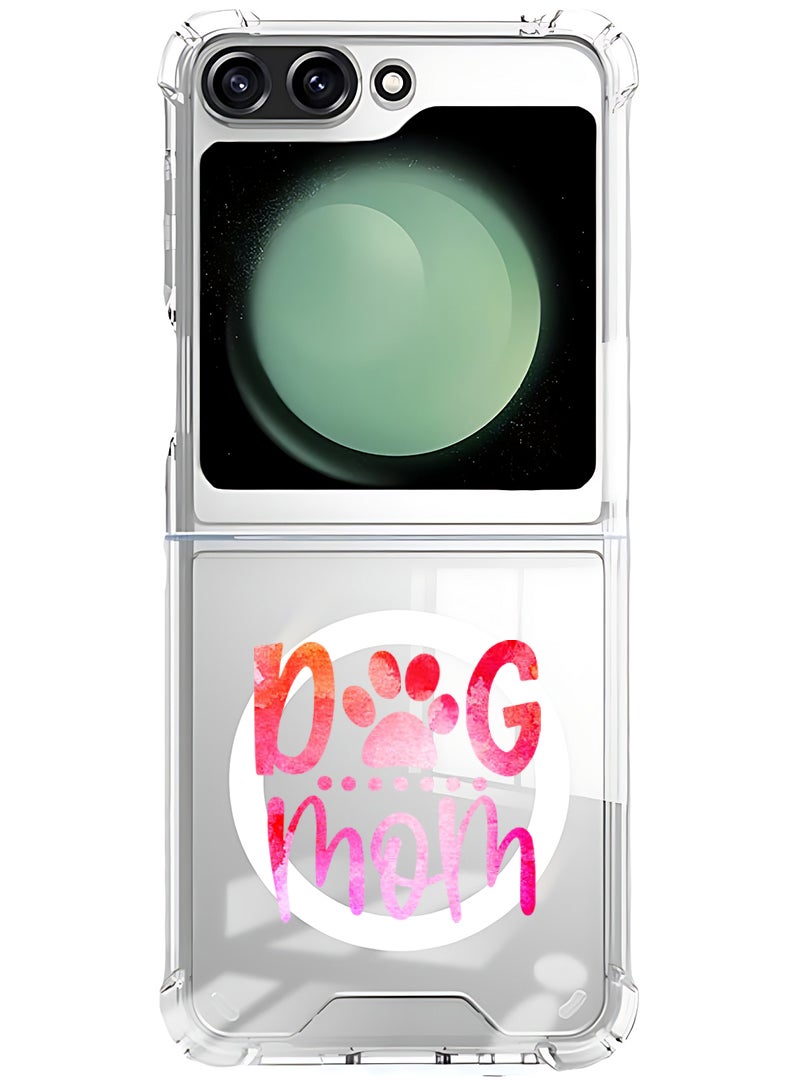 Theodor Magnetic Case for Samsung Galaxy Z Flip 6 Compatible with MagSafe Wireless Charging, Shockproof Phone Bumper Cover Dog with bubble - Image 1