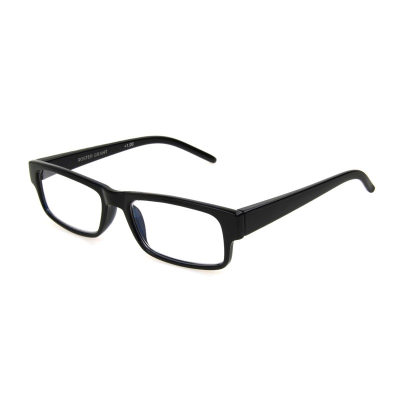 Foster Grant Mens Sloan Square Reading Glasses BlackTransparent 59 mm 25