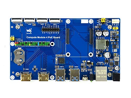 Waveshare لوحة IO لوحدة الحوسبة Waveshare 4 مع ميزة PoE، متوافقة مع Raspberry Pi، مناسبة لجميع متغيرات CM4 - Image 1