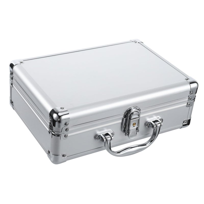 Aluminum Hard Case Makeup Storage Organizer Briefcase Luggage For Men - Image 2