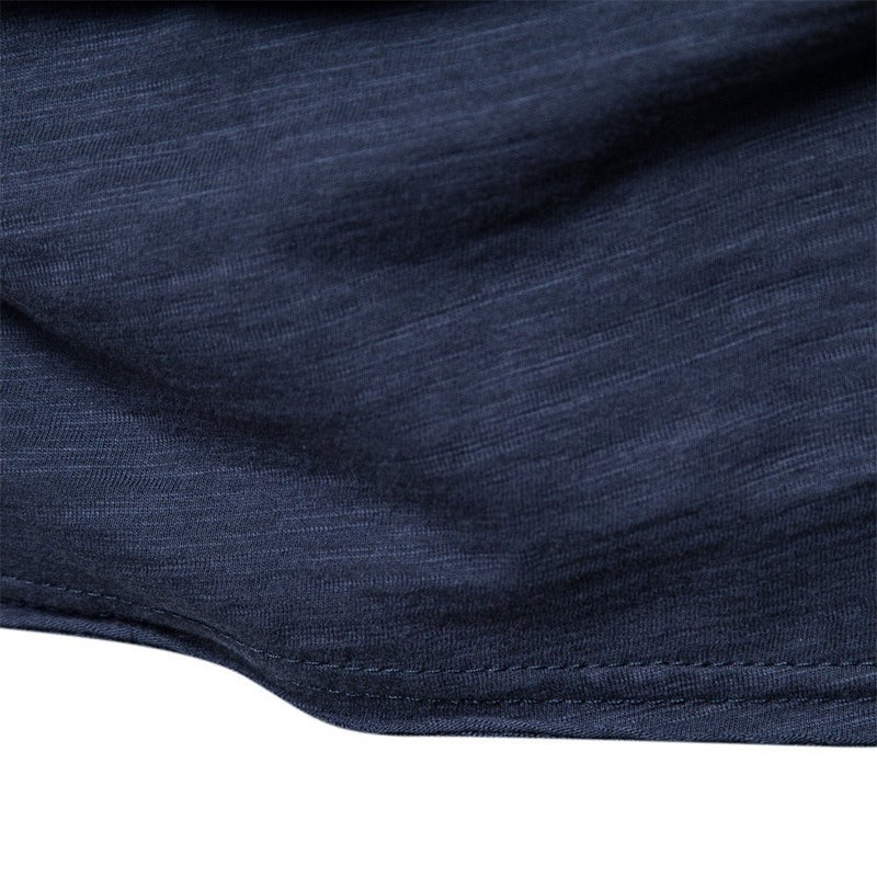 T-Shirt With Round Neck For Men, Bamboo Cotton Short-Sleeve, New Pure Cotton Style, Solid Color For Summer - Image 5