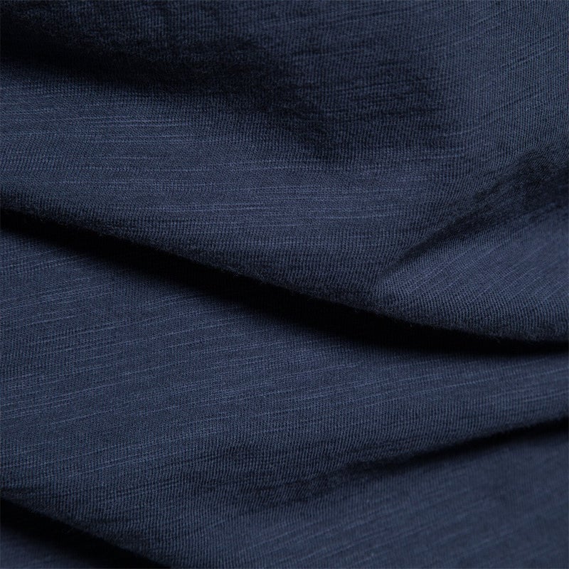 T-Shirt With Round Neck For Men, Bamboo Cotton Short-Sleeve, New Pure Cotton Style, Solid Color For Summer - Image 4