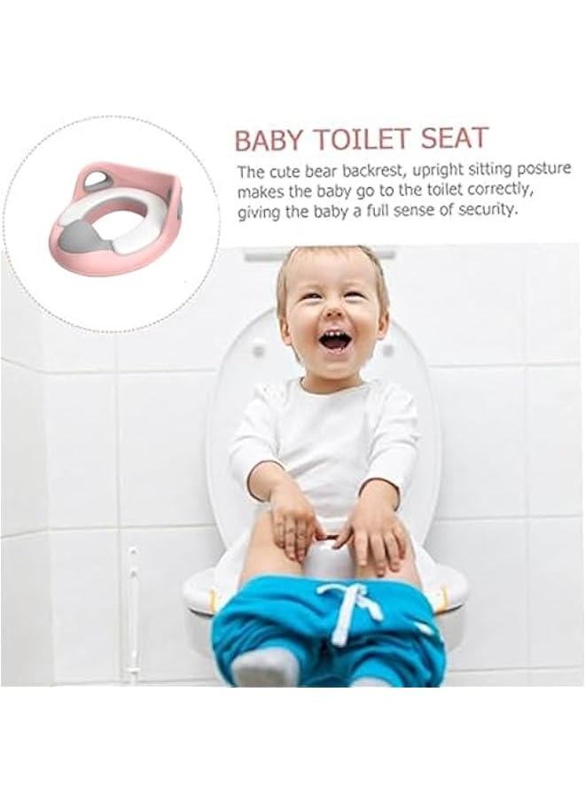 Gonice Toilet Training Seat, Child Safety Baby Toilet Seat with High Splash Protection & Handle And Backrest, Suitable For Boy And Girl Aged 1-8 Years (White)  - Image 5