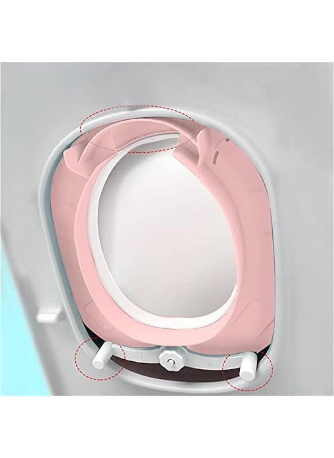 Gonice Toilet Training Seat, Child Safety Baby Toilet Seat with High Splash Protection & Handle And Backrest, Suitable For Boy And Girl Aged 1-8 Years (White)  - Image 4