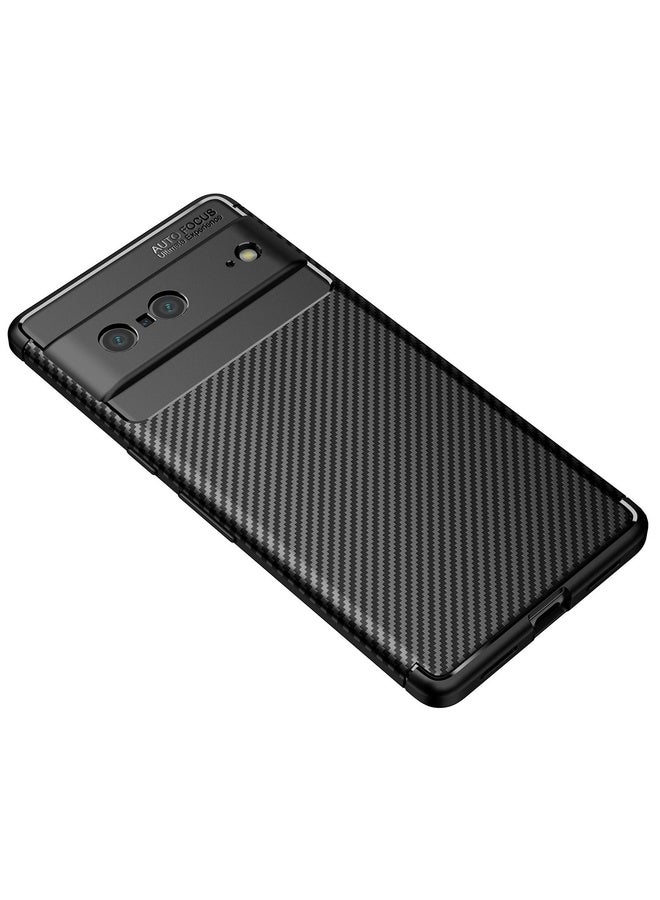 HuHa Case Cover For Google Pixel 7 Carbon Fiber Texture Shockproof TPU Phone Case(Black) - Image 2