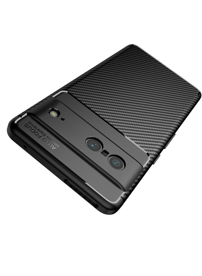 HuHa Case Cover For Google Pixel 7 Carbon Fiber Texture Shockproof TPU Phone Case(Black) - Image 4