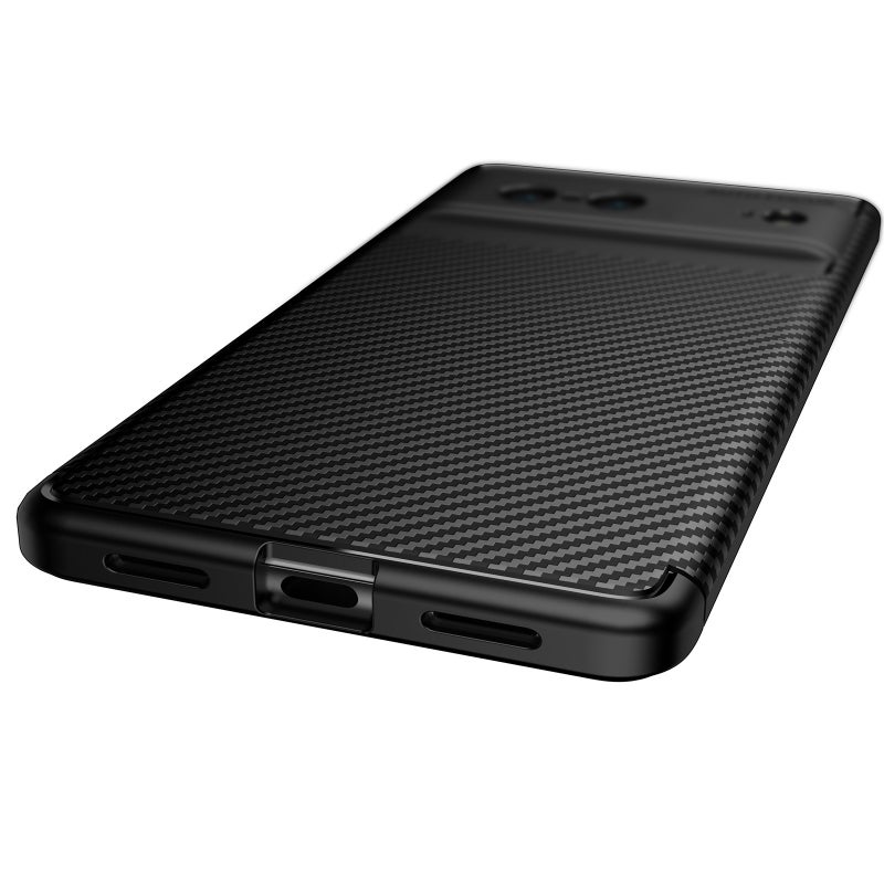 HuHa Case Cover For Google Pixel 7 Carbon Fiber Texture Shockproof TPU Phone Case(Black) - Image 5