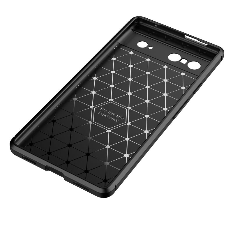 HuHa Case Cover For Google Pixel 7 Carbon Fiber Texture Shockproof TPU Phone Case(Black) - Image 3
