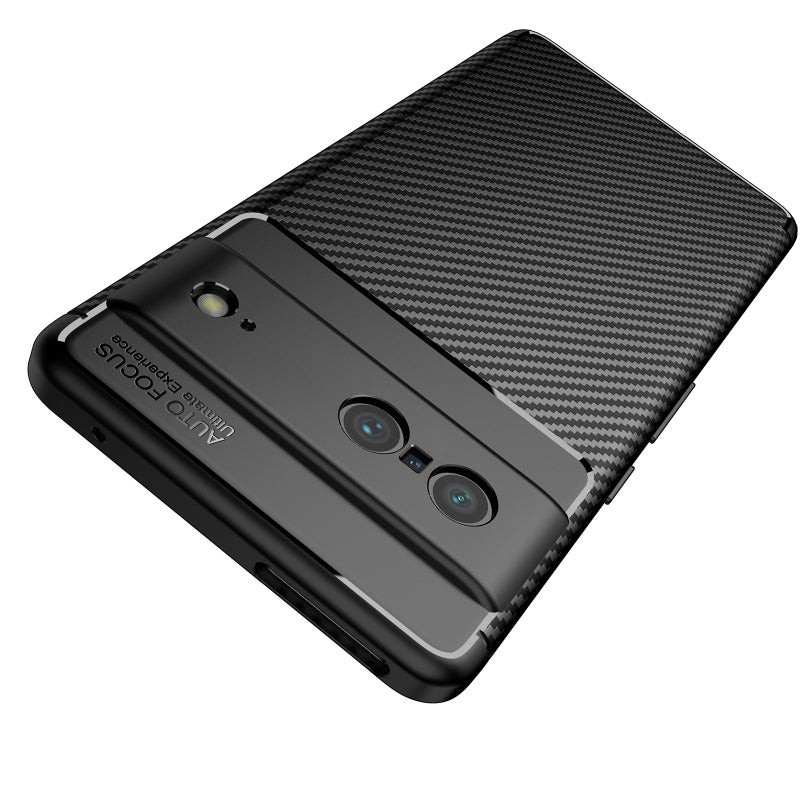 HuHa Case Cover For Google Pixel 7 Carbon Fiber Texture Shockproof TPU Phone Case(Black) - Image 4