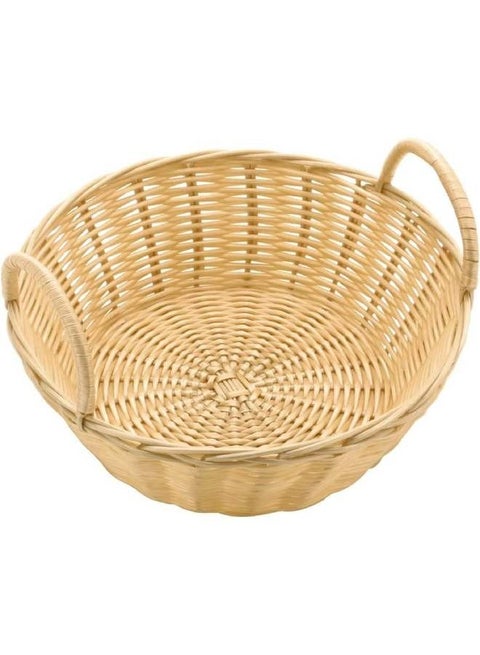 Boho Bread And Fruit Basket Handmade Rattan 20 X 7