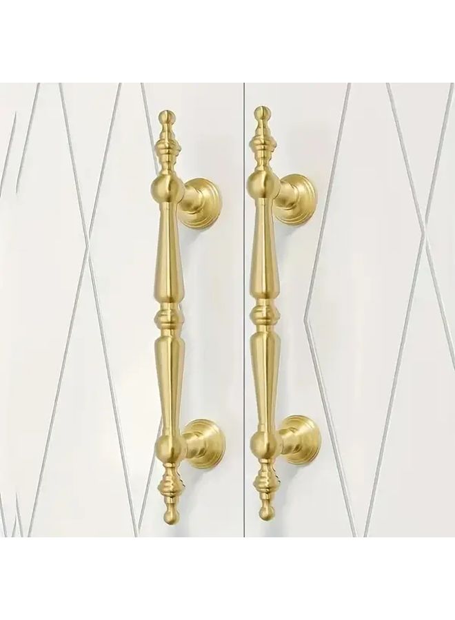 4pk Brushed Golden Cabinet Handles 96mm Hole Spacing Heavy Duty Vintage Pulls - Image 4