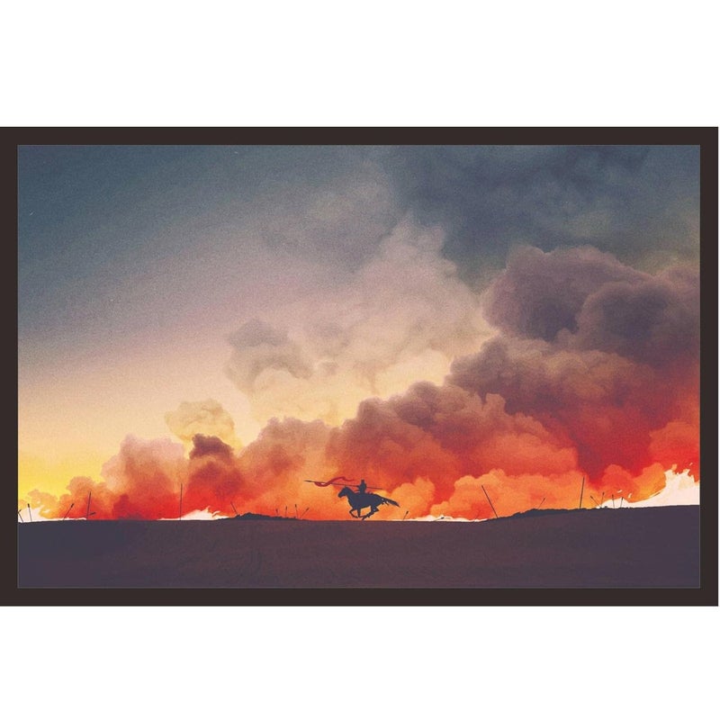 Mad Masters SciFi Warrior Framed Photo Fighter Wall Hanging Home Decor Painting for Living Room Bedroom Decoration 18 x 12 InchPaper - Image 1