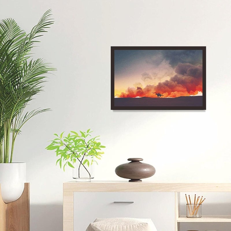 Mad Masters SciFi Warrior Framed Photo Fighter Wall Hanging Home Decor Painting for Living Room Bedroom Decoration 18 x 12 InchPaper - Image 3