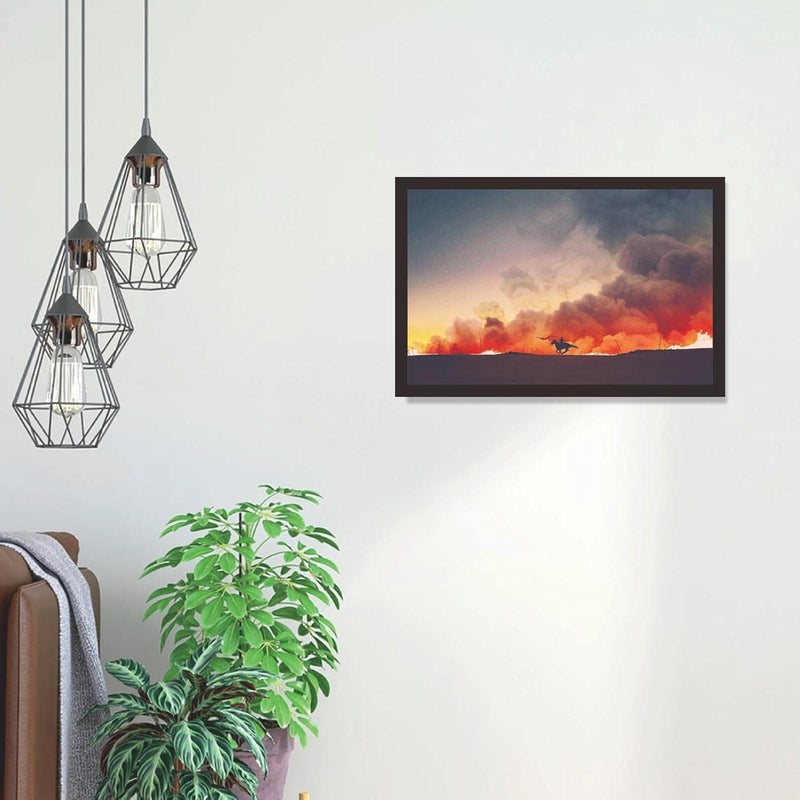 Mad Masters SciFi Warrior Framed Photo Fighter Wall Hanging Home Decor Painting for Living Room Bedroom Decoration 18 x 12 InchPaper - Image 4