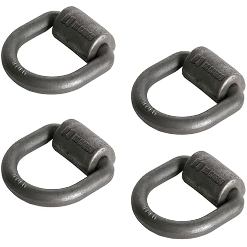 DC Cargo Mall Weld-On D Ring 5/8" Trailer Tie-Down Anchors (4 Pack) – Super Heavy-Duty Forged Steel, 18,900 lb. Breaking Strength (ABS Rated) - Image 1
