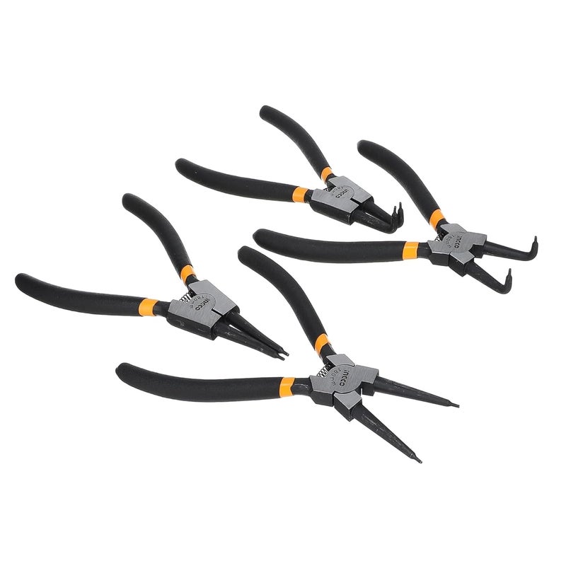 INGCO 4 Pcs Circlip Pliers Set 2 Pcs of 1802 pcs of 90 Size7180mm Diameter18mm Overall Forging and Heat Treatment High Strength and Long Service Life - Image 5
