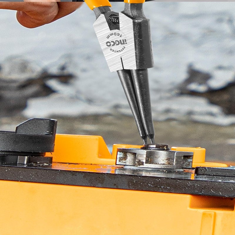 INGCO 4 Pcs Circlip Pliers Set 2 Pcs of 1802 pcs of 90 Size7180mm Diameter18mm Overall Forging and Heat Treatment High Strength and Long Service Life - Image 4